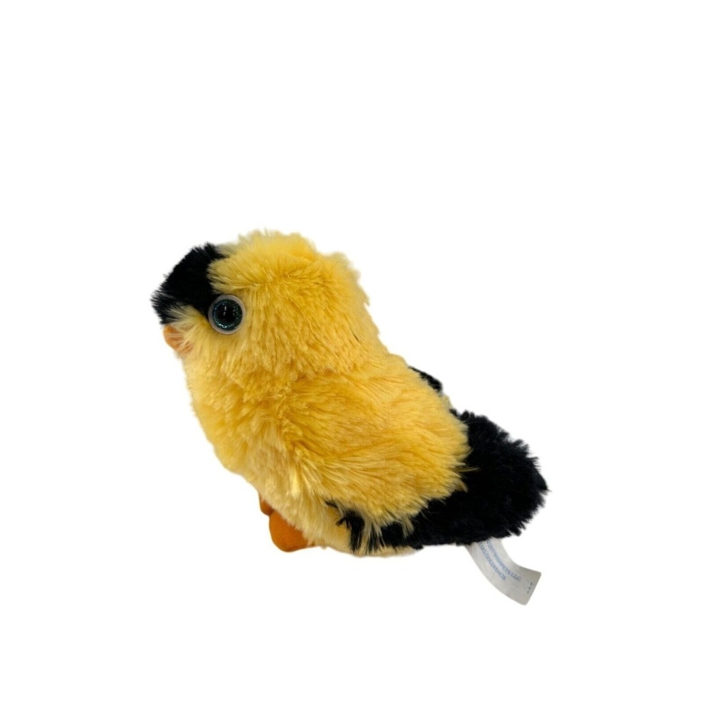 Wishpets Backyard Goldfinch Plush Stuffed Animal 2017 Yellow & Black Bird 8"